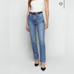 Reformation Cynthia High Rise Straight Jeans